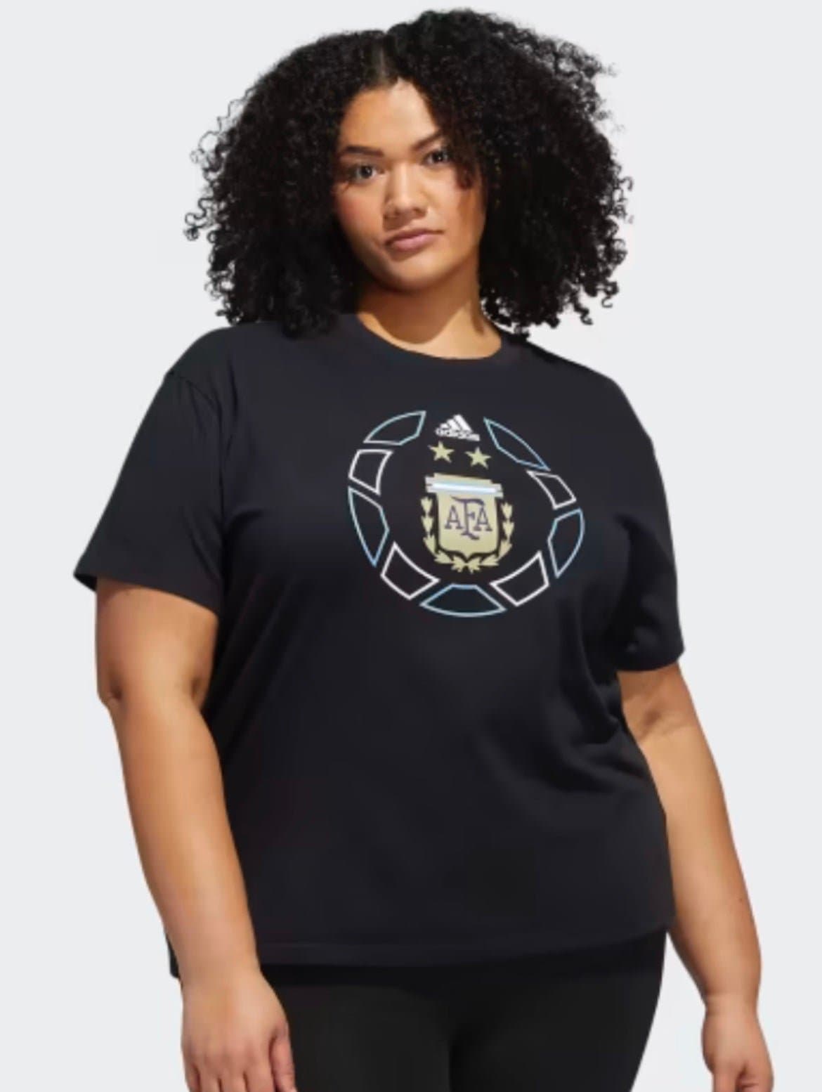 Adidas Black Argentina AFA T-Shirt - Thumbnail 2