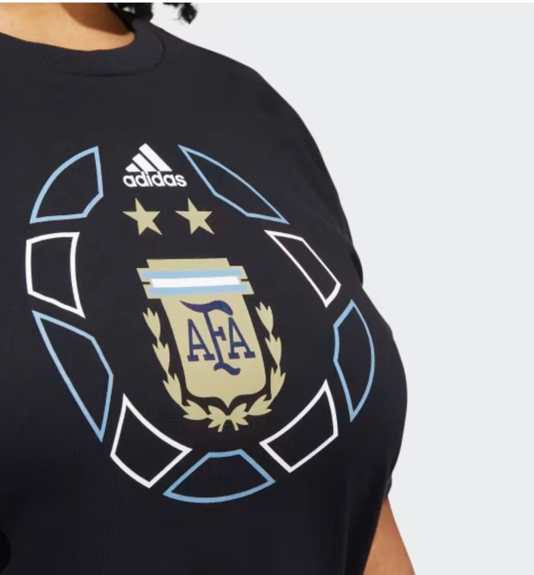 Adidas Black Argentina AFA T-Shirt - Thumbnail 4