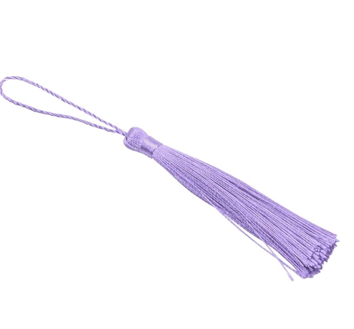 KONMAY 10pcs Silky Handmade Tiny(3.5'') Soft Craft Mini Tassels for Projects - Thumbnail 2