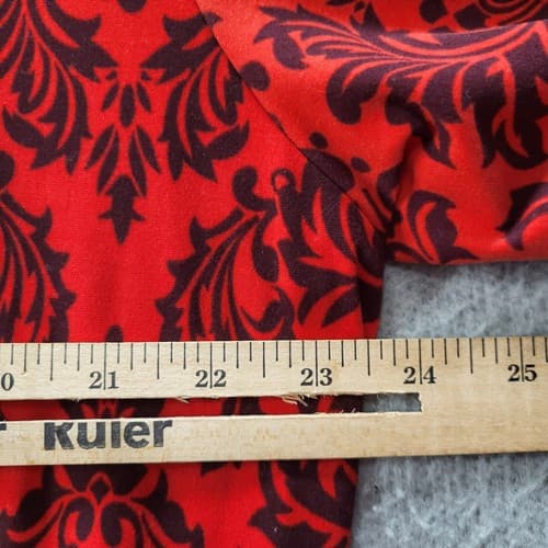 R&B Collection Womens Plus Dress Red Plus 2X Paisley Aztec Brushed Poly Pockets - Thumbnail 13