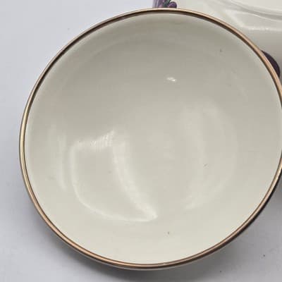 Vintage Lincoware Enamel Tea Kettle White CORNUCOPIA Fruit Farmhouse Kitchen - Thumbnail 11