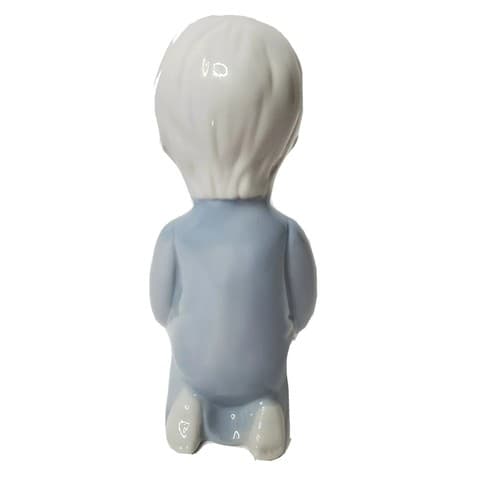 Vintage Praying Boy Figurine Blue Porcelain Briggs of Pittsburgh Gift Idea - Thumbnail 3