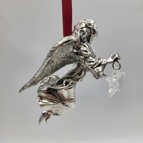 Hallmark Christmas Lead Crystal Ornament Angelic Flight 1998 Annvrsy Edition - Thumbnail 2