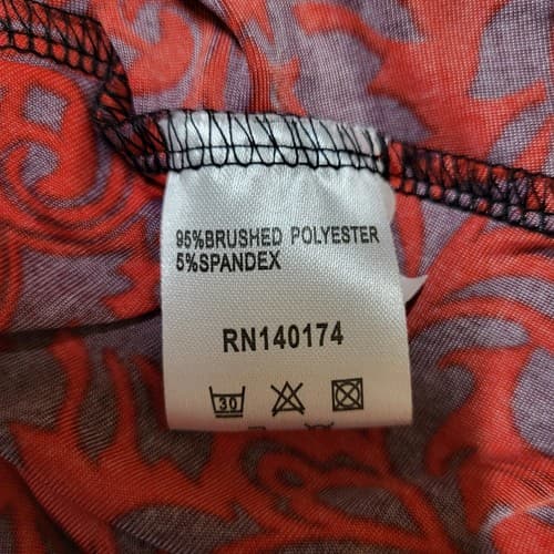 R&B Collection Womens Plus Dress Red Plus 2X Paisley Aztec Brushed Poly Pockets - Thumbnail 11