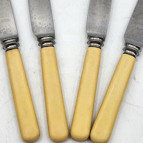 James Ryals Bakelite Sheffield Fish Cutlery 4 Knives Firth Stainless England VTG - Thumbnail 4