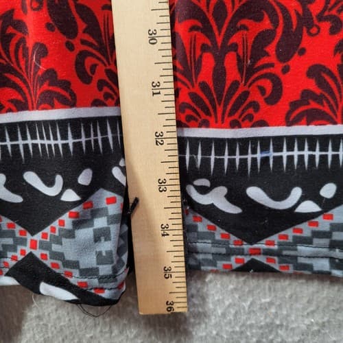 R&B Collection Womens Plus Dress Red Plus 2X Paisley Aztec Brushed Poly Pockets - Thumbnail 7