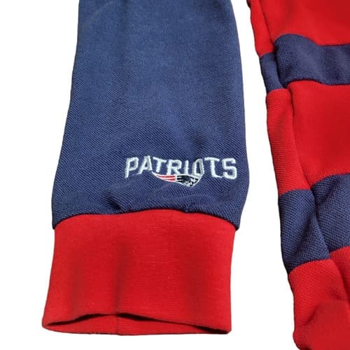 New England Patriots Boys Shirt Red Blue S Hoodie Rugby Logo Cotton Blend - Thumbnail 6