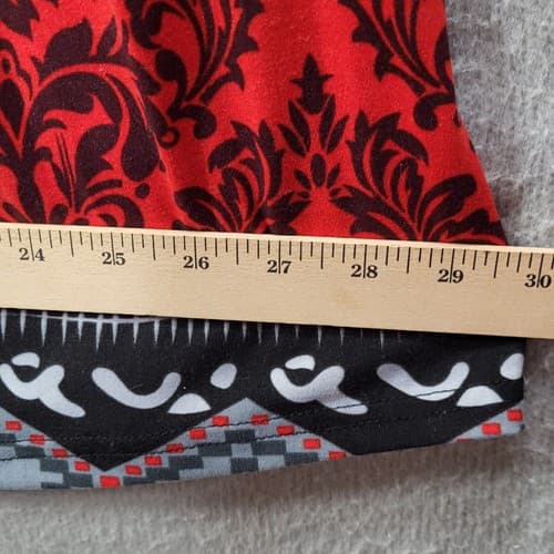 R&B Collection Womens Plus Dress Red Plus 2X Paisley Aztec Brushed Poly Pockets - Thumbnail 16