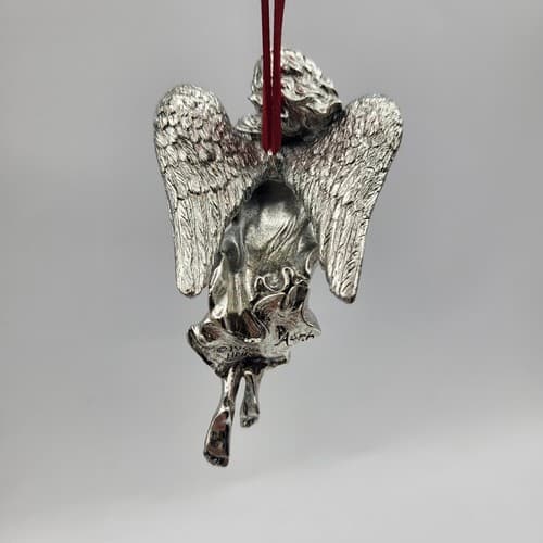 Hallmark Christmas Lead Crystal Ornament Angelic Flight 1998 Annvrsy Edition - Thumbnail 3