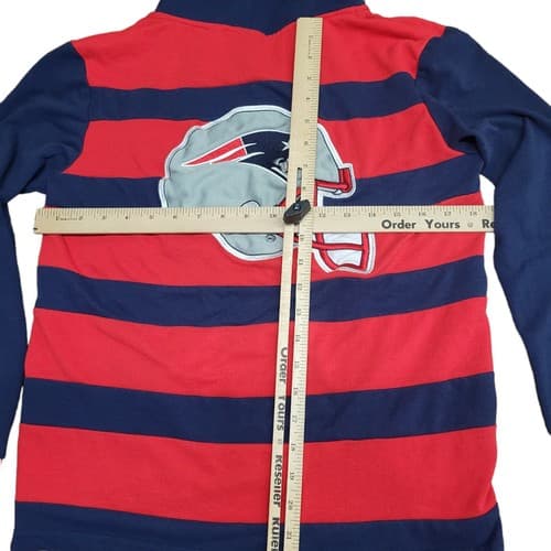 New England Patriots Boys Shirt Red Blue S Hoodie Rugby Logo Cotton Blend - Thumbnail 8