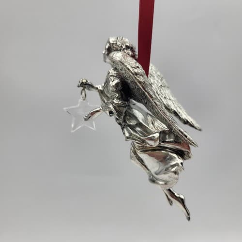 Hallmark Christmas Lead Crystal Ornament Angelic Flight 1998 Annvrsy Edition - Thumbnail 4