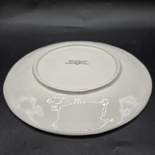 Fitz & Floyd Town & Country Salad Dessert Plate Red Cream 8.5in EUC 6532685 - Thumbnail 6