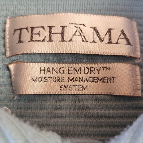 Tehama Club at Blackthorn Mens Golf Shirt Sage Blue L Polyester Hang'em Dry - Thumbnail 3
