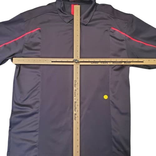 Nike Golf Mens Shirt Polo Black L Golf FitDry Spring Summer Red Trim - Thumbnail 4