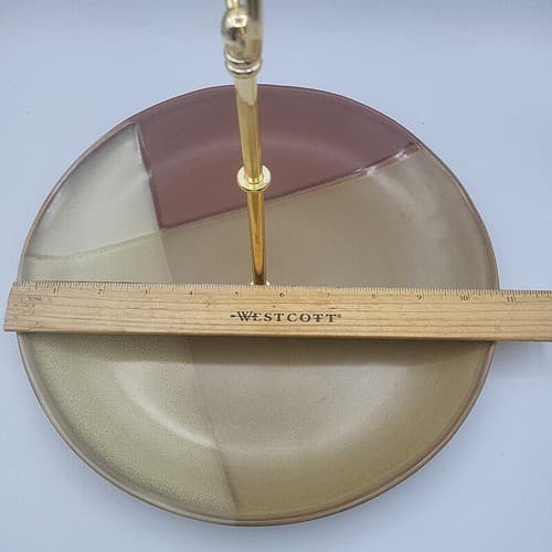 Sango Gold Dust Sienna 5039 Stoneware Tidbit Tray Geometric Earth Tones Fall - Thumbnail 10