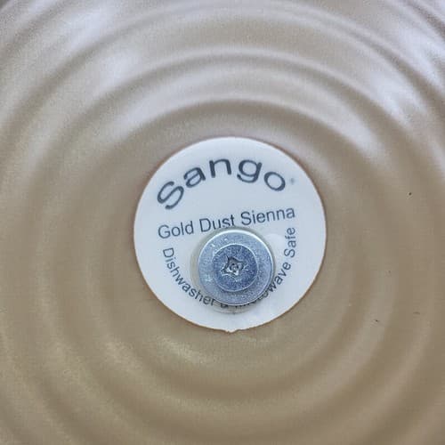 Sango Gold Dust Sienna 5039 Stoneware Tidbit Tray Geometric Earth Tones Fall - Thumbnail 5