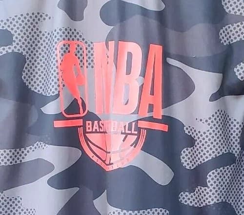 NBA Mens Camo Shirt Black Gray Colorway Official Basketball Long Sleeve Tee Logo - Thumbnail 2