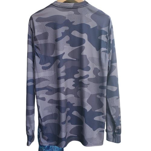 NBA Mens Camo Shirt Black Gray Colorway Official Basketball Long Sleeve Tee Logo - Thumbnail 3