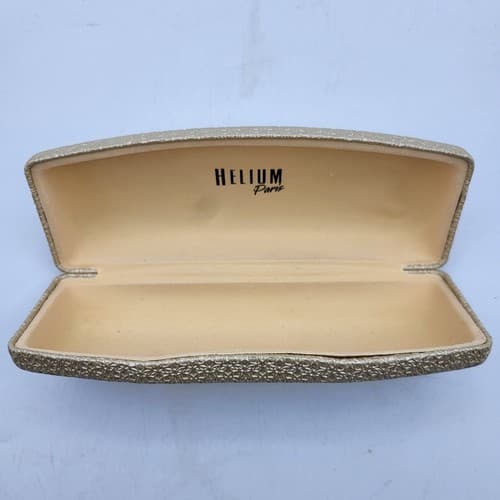 Helium Paris Eyeglasses Hard Case Gold Textured Clamshell Eye Sunglasses Glasses - Thumbnail 5