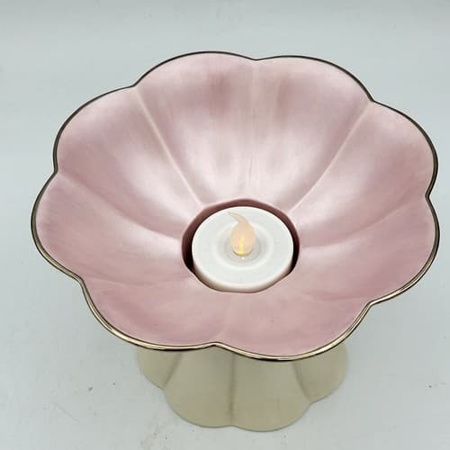 Lenox Votive Candle Holder Light of Hope Pearl Pink Breast Cancer Awareness NWT - Thumbnail 3