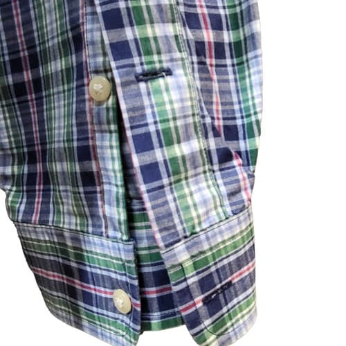 Ralph Lauren Mens Shirt Blue Green Check XL Cotton Classic Green Little Pony - Thumbnail 10