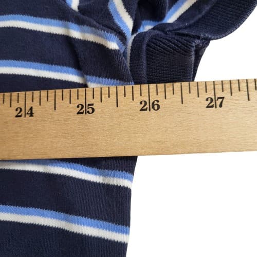 POLO Ralph Lauren Mens Shirt Blue Stripe XXL Cotton Small White Pony - Thumbnail 11