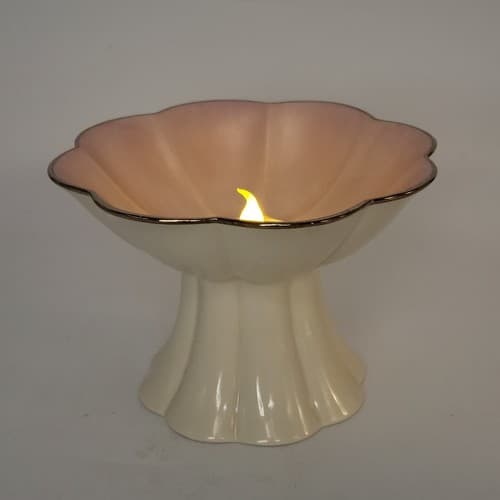 Lenox Votive Candle Holder Light of Hope Pearl Pink Breast Cancer Awareness NWT - Thumbnail 4