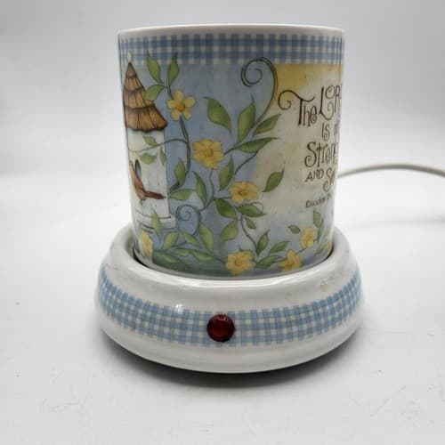 Beth Yarbrough Mug & Warmer The Lord is My Strength and Song Spring Blue Check - Thumbnail 4