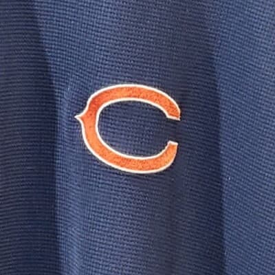 Chicago Bears Mens Shirt Polo Blue XL Polyester Orange Logo AntiguActivewear - Thumbnail 5