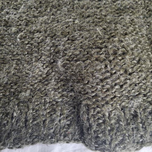 Avantique Italian Womens Sweater Deep Green S Acrylic Wool Pom Poms Cropped Boho - Thumbnail 5