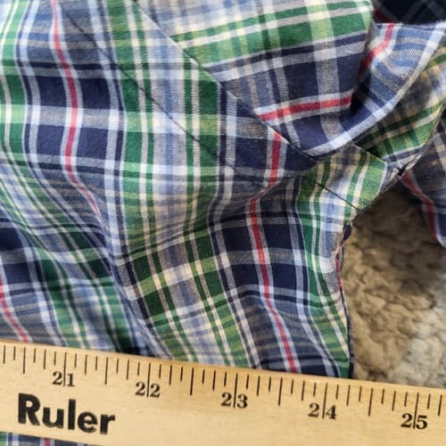 Ralph Lauren Mens Shirt Blue Green Check XL Cotton Classic Green Little Pony - Thumbnail 12