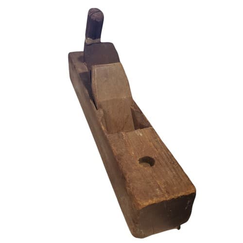 Antique Large Hand Made Wood Block Planer 16 Inch Primitive Solid - Thumbnail 2