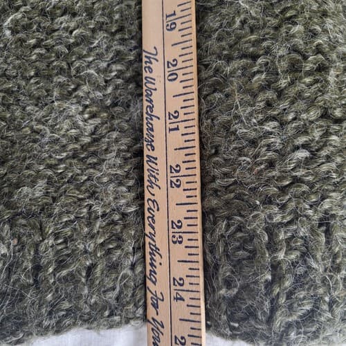 Avantique Italian Womens Sweater Deep Green S Acrylic Wool Pom Poms Cropped Boho - Thumbnail 13
