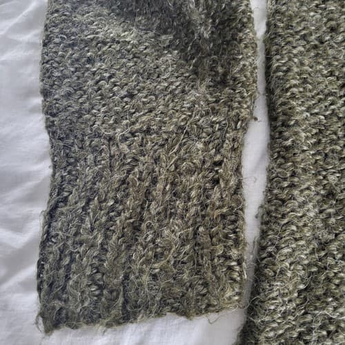 Avantique Italian Womens Sweater Deep Green S Acrylic Wool Pom Poms Cropped Boho - Thumbnail 6