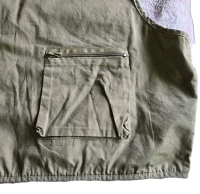 CRYSTAL RIVER Mens Fishing Vest 2XL Deluxe Khaki 27 Pockets Zippers Fly Cotton - Thumbnail 12