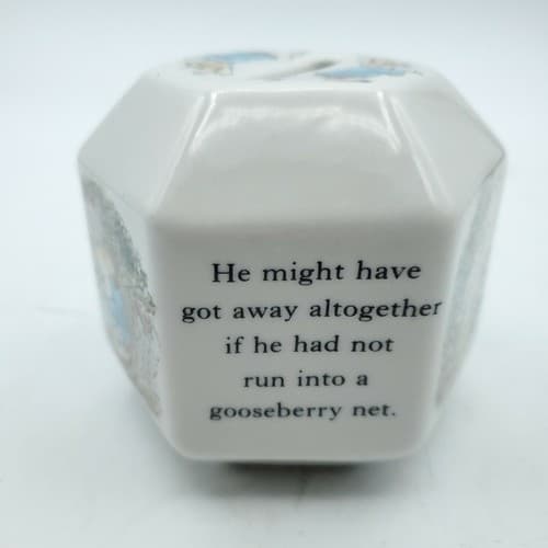 Wedgwood Peter Rabbit Coin Bank Hexagonal Beatrix Potter Vintage 1991 Baby Gift - Thumbnail 5