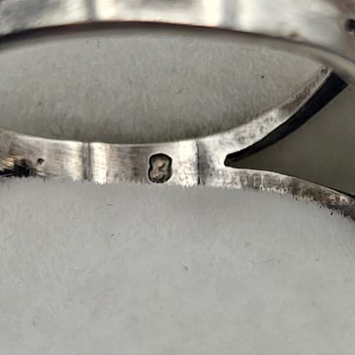 Native American Turquoise Ring Bezel Stone Sterling Silver 925 Marked Sz 7.5 - Thumbnail 5