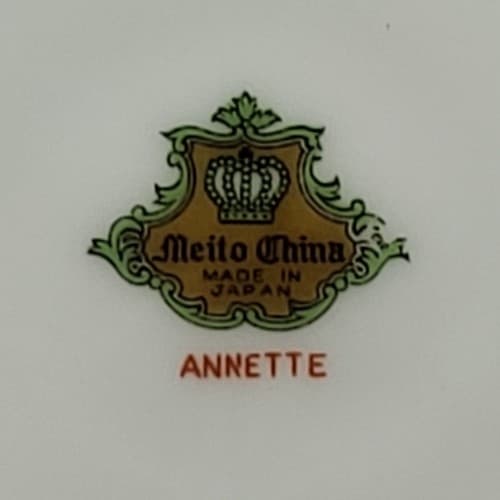 Vintage Meito Bread & Butter Plates ANNETTE Set/4 Floral Gold Trim Japanese EUC - Thumbnail 2