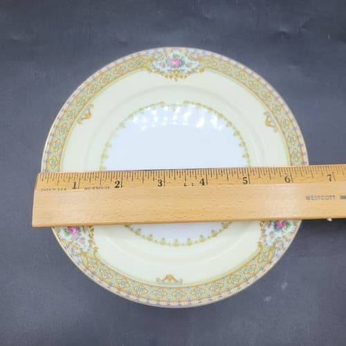 Vintage Meito Bread & Butter Plates ANNETTE Set/4 Floral Gold Trim Japanese EUC - Thumbnail 6