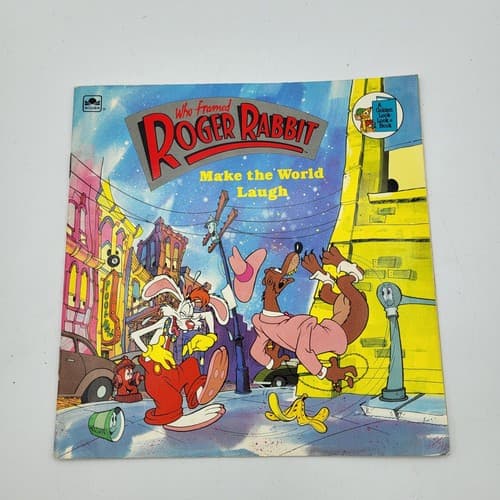Golden Book Who Framed Roger Rabbit Paperbock 1988 Vintage Colorful Graphics - Image 1
