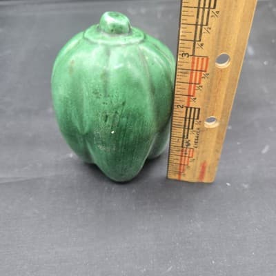 Vtg Realistic Fruit Full Sz Ceramic Set of 4 Corn Asparagus Pepper Lime EUC - Thumbnail 5