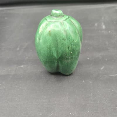 Vtg Realistic Fruit Full Sz Ceramic Set of 4 Corn Asparagus Pepper Lime EUC - Thumbnail 4