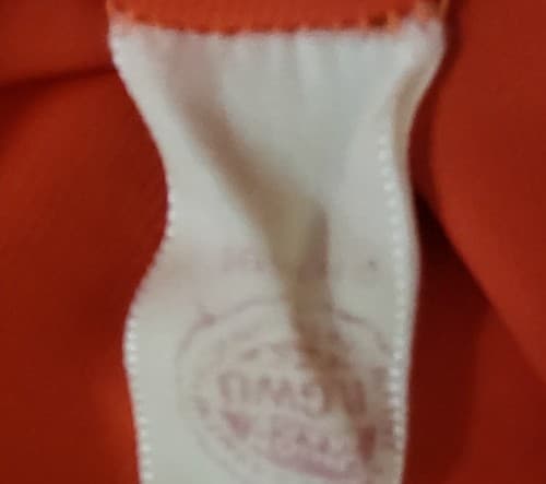 Flair Lingerie Gown M Coral Low Back Slit Front Slip Nylon Union Made Vtg 60s - Thumbnail 10