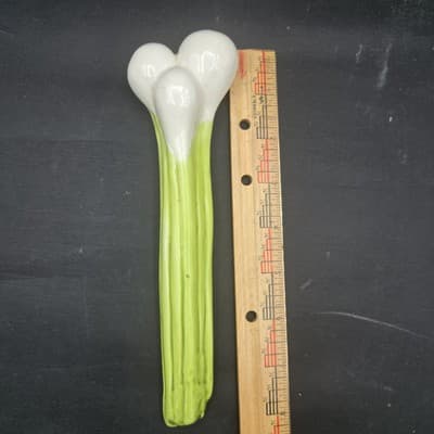 Vtg Realistic Fruit Full Sz Ceramic Set of 4 Corn Asparagus Pepper Lime EUC - Thumbnail 7