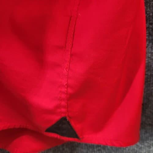 Montero Jeans Mens Shirt Red 3XL Embroidered Iron Cross Cotton Epaulets Paisley - Thumbnail 15