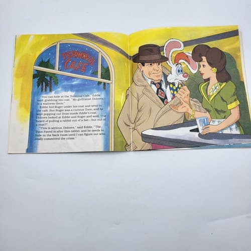 Golden Book Who Framed Roger Rabbit Paperbock 1988 Vintage Colorful Graphics - Thumbnail 5