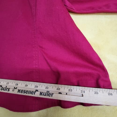 Hearts of Palm Womens Jacket Top Blouse 3X Deep Red Swing Steel Embellishments - Thumbnail 14