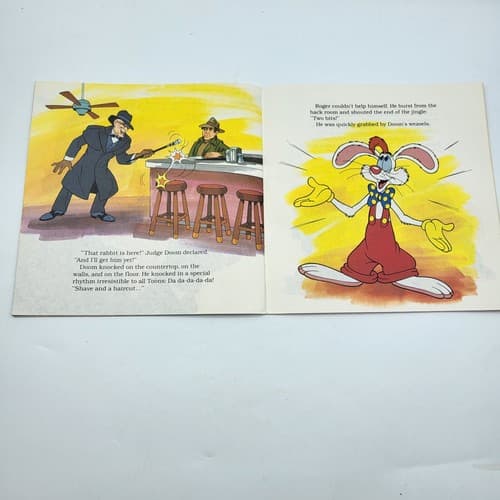 Golden Book Who Framed Roger Rabbit Paperbock 1988 Vintage Colorful Graphics - Thumbnail 3