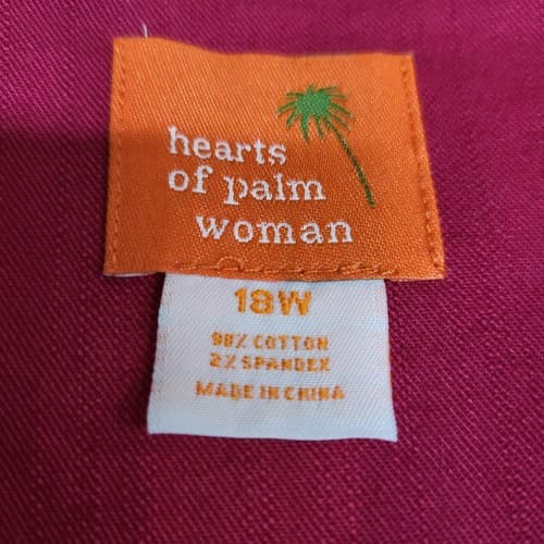Hearts of Palm Womens Jacket Top Blouse 3X Deep Red Swing Steel Embellishments - Thumbnail 8