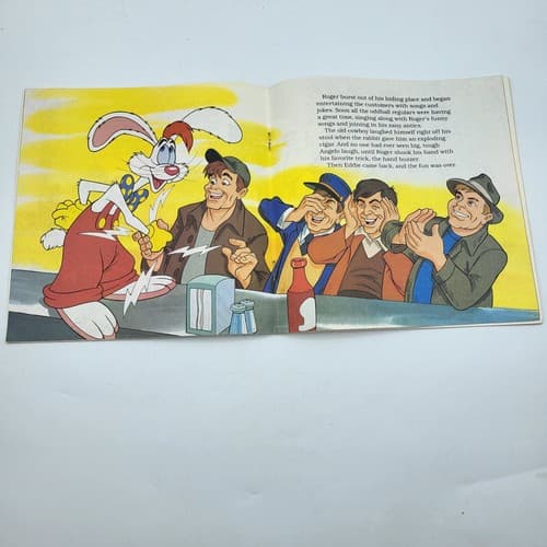 Golden Book Who Framed Roger Rabbit Paperbock 1988 Vintage Colorful Graphics - Thumbnail 4